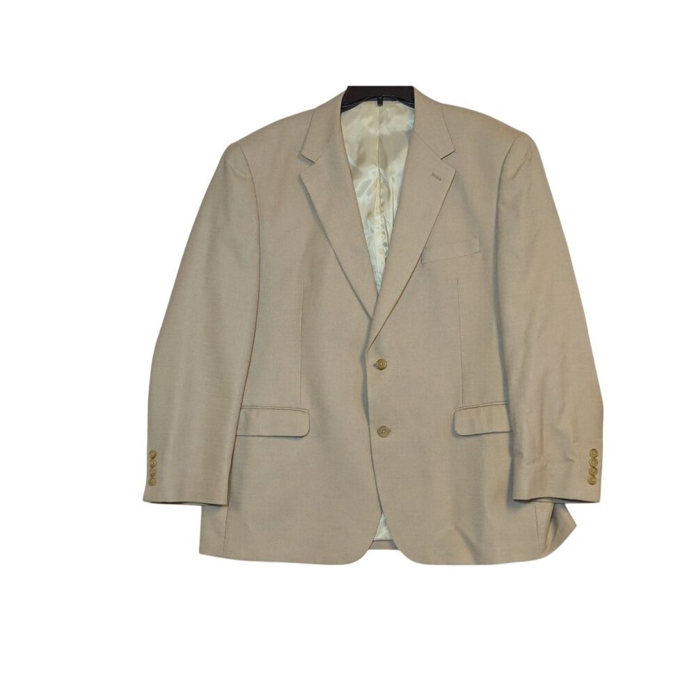 Lauren Ralph Lauren Green Label Mens Beige Blazer 48R Classic Fit Pockets